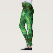Leggings Éloge cosmique de lumière de noir de brocoli (Gauche)