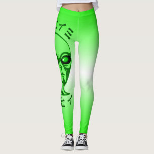 Leggings Éloge étranger au néon de lumière de noir d'am
