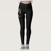 Leggings Else or blanc écriture manuscrite tuyau (Devant)
