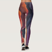 Leggings Ember Strata – Couches Abstraites de Terre et de F (Dos)