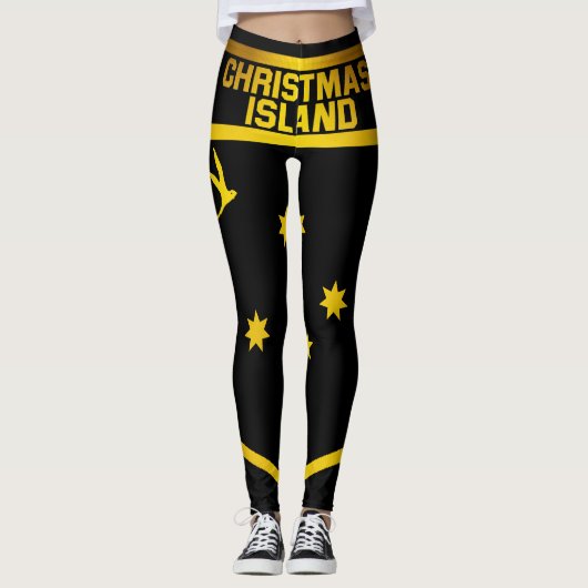 Leggings Emblème de l'île Christmas (Devant)