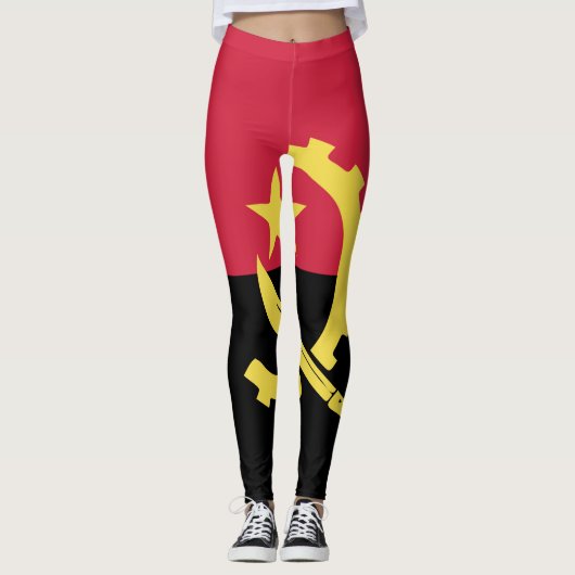 Leggings Emblème du drapeau de l'Angola (Devant)