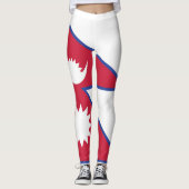Leggings Emblème du drapeau du Népal (Devant)