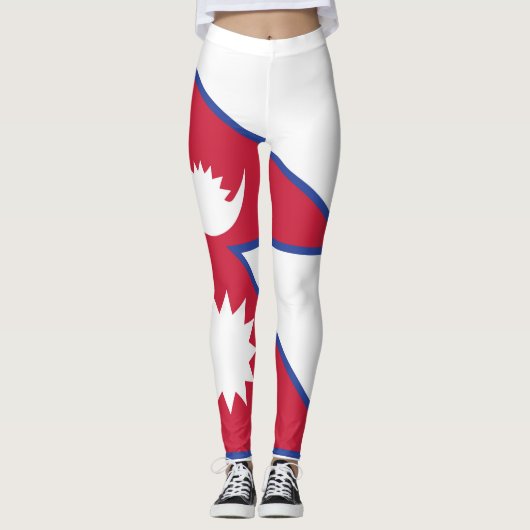 Leggings Emblème du drapeau du Népal (Devant)