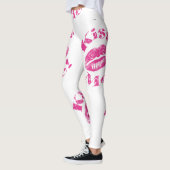 Leggings Embrasse-Moi ! Lèvres roses (Gauche)