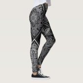 Leggings Embrassez la sérénité : Mandala noir et blanc (Droite)
