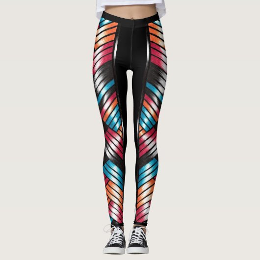 Leggings Embrayé Dans Les Légendes De Couleur (Devant)