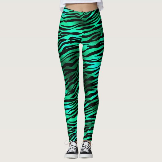 Leggings Emerald and Gold Safari Series Design 10 (Devant)