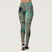 Leggings Emerald et Gold Mandelbrot (Dos)