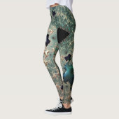 Leggings Emerald et Gold Mandelbrot (Gauche)