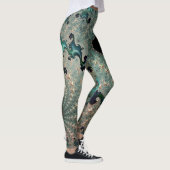 Leggings Emerald et Gold Mandelbrot (Droite)