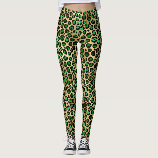 Leggings Emerald et Gold Safari Series Design 8 (Devant)