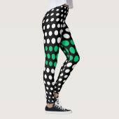 Leggings Emerald et White Polka Motif (Droite)