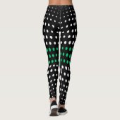 Leggings Emerald et White Polka Motif (Dos)