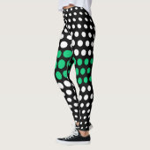 Leggings Emerald et White Polka Motif (Gauche)