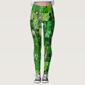 Leggings Emerald Green Collage (Devant)