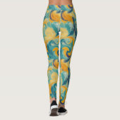 Leggings Emerald Green et Gold Paisley Abstrait inspiré (Dos)