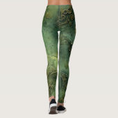 Leggings Émeraude Green Rustic Steampunk Horloge (10) (Dos)