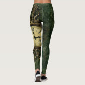 Leggings Émeraude Green Rustic Steampunk Horloge (3) (Dos)