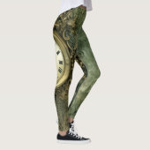 Leggings Émeraude Green Rustic Steampunk Horloge (4) (Droite)
