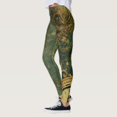 Leggings Émeraude Green Rustic Steampunk Horloge (6) (Gauche)