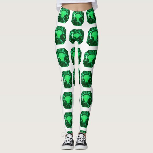 Leggings Émeraude Motif verte (Devant)