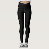 Leggings Emily écriture or blanc Hose (Devant)