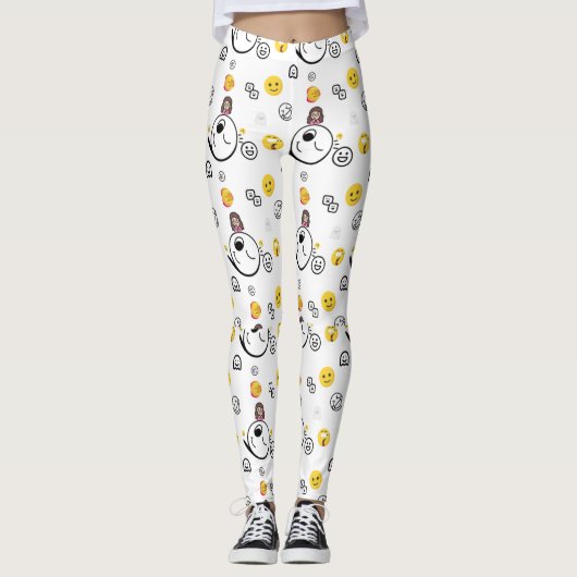 Leggings Émoji coloré (Devant)
