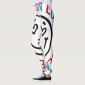 Leggings Emoji Leggings, Amour Drôle Visage mignon Sourire  (Gauche)