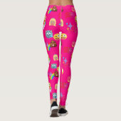 leggings émoji rose chaud (Dos)