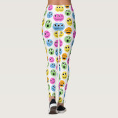 Leggings Emoticon coloré Façades Emojis Imprimer (Dos)