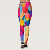 Leggings Émotion de couleur géométrique (Dos)