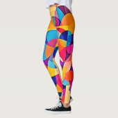 Leggings Émotion de couleur géométrique (Gauche)