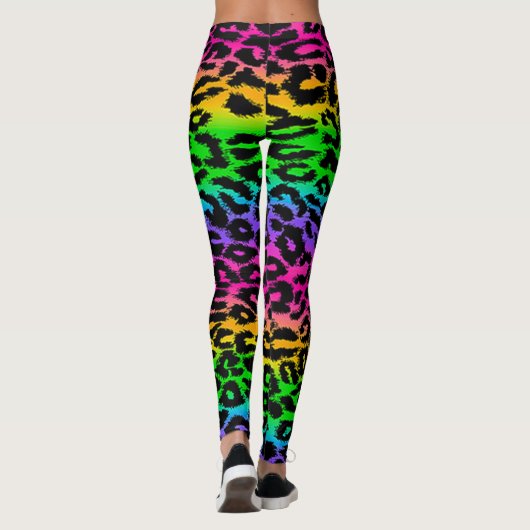 Leggings Empreinte de léopard arc-en-ciel (Dos)