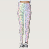 Leggings Empreinte de léopard arc-en-ciel Pastel (Devant)