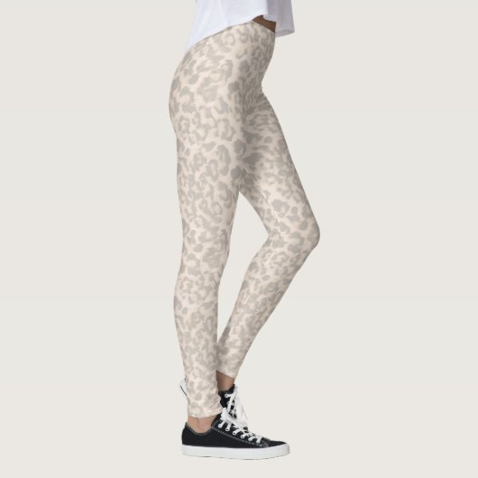 Leggings Empreinte de léopard beige. (Droite)