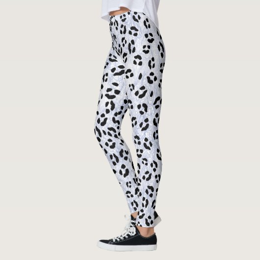 Leggings Empreinte de léopard blanc (Gauche)