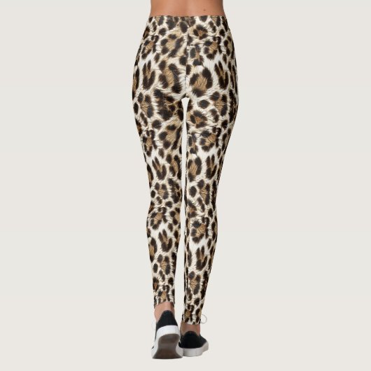 Leggings Empreinte de léopard blanc Safari ID1157 (Dos)