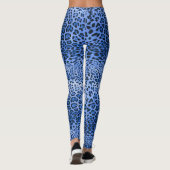 Leggings Empreinte de léopard bleu (Dos)