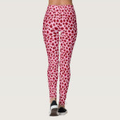 Leggings Empreinte de léopard - Bourgogne et rose (Dos)