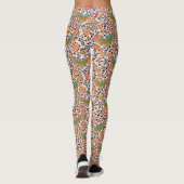 Leggings Empreinte de léopard branché, oiseaux de paradis (Dos)