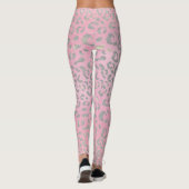 Leggings Empreinte de léopard d'argent Pastel Pink (Dos)