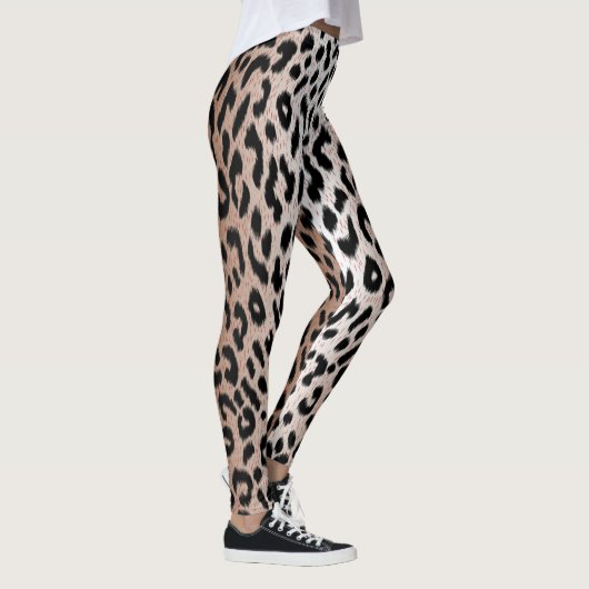 Leggings Empreinte de léopard de Cheetah à deux tons (Droite)