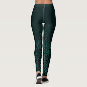 Leggings Empreinte de léopard de dégradé Turquoise foncé (Dos)