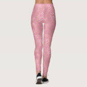 Leggings Empreinte de léopard de glamour rose fille (Dos)