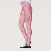Leggings Empreinte de léopard de glamour rose fille (Gauche)