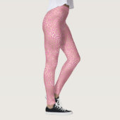 Leggings Empreinte de léopard de glamour rose fille (Droite)