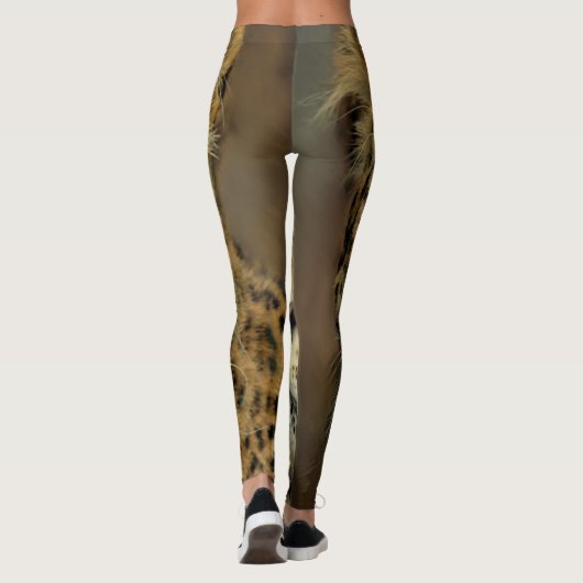 Leggings Empreinte de léopard de la faune (Dos)