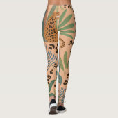 Leggings Empreinte de léopard de la jungle : motif sans cou (Dos)
