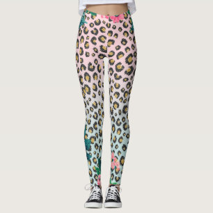 Leggings Empreinte de léopard de Parties scintillant flora